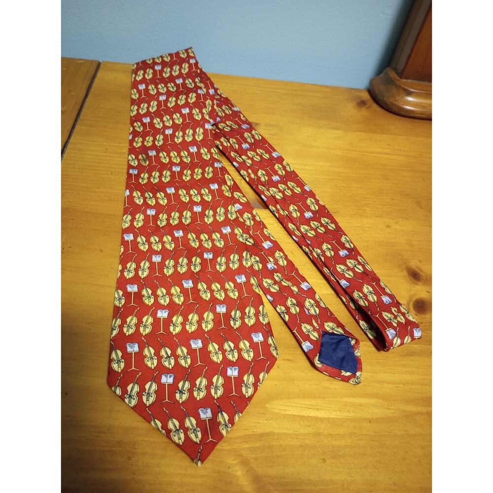 Bass Chello Music‎ Instrument Men's Neck Tie Orchestra 100% Polyester
